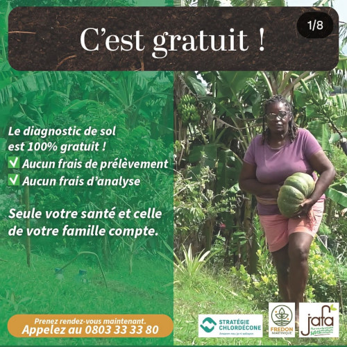 Diagnostic chlordecone gratuit pour les particuliers en martinique